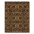 Dark Brown Gold Organic Net Rug