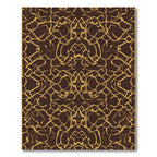 Dark Brown Gold Organic Net Rug