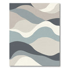 Abstract Serene Wave Landscape Rug