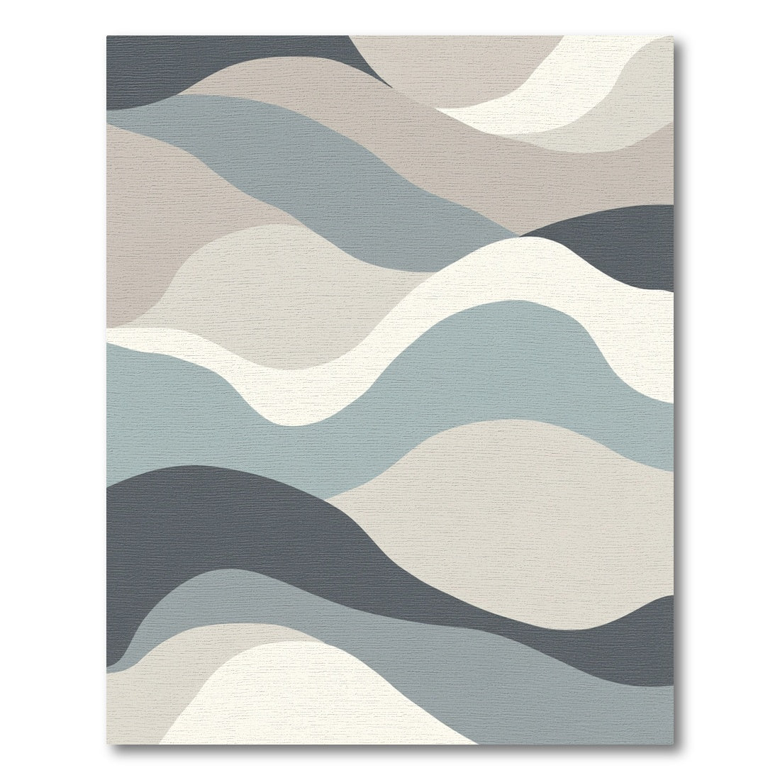 Abstract Serene Wave Landscape Rug