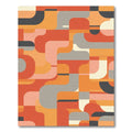 Retro Geometric Abstract Forms Rug