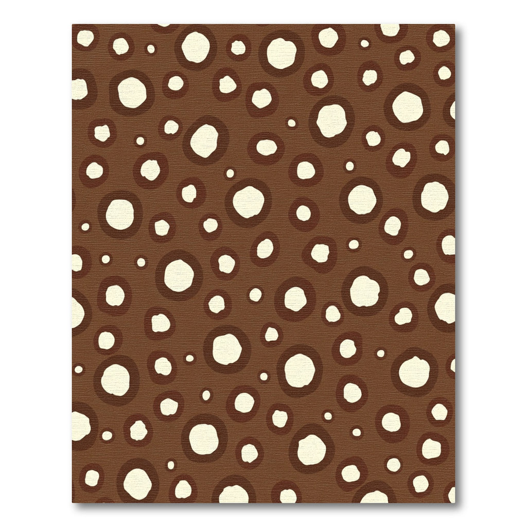 Brown Cream Spotted Concentric Circles Rug