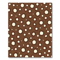 Brown Cream Spotted Concentric Circles Rug