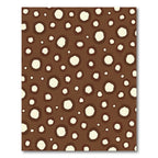 Brown Cream Spotted Concentric Circles Rug