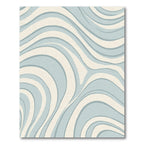 Pastel Abstract Swirl Stripe Rug
