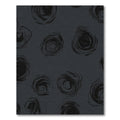 Dark Gray Sketchy Rose Medallions Rug