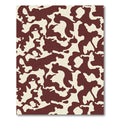 Maroon Cream Abstract Organic Shapes Rug