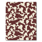 Maroon Cream Abstract Organic Shapes Rug