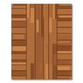 Warm Wood Plank Composition Rug