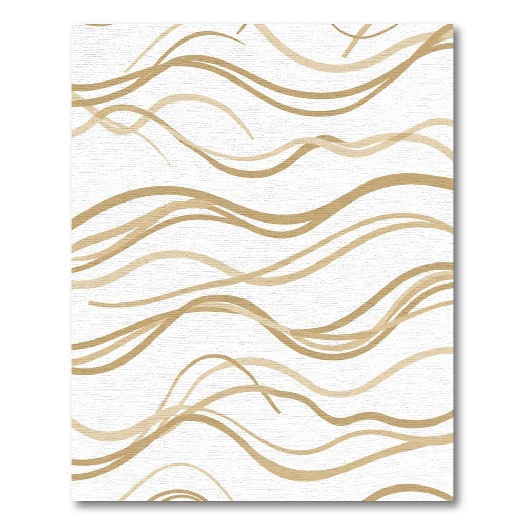 Creamy Gold Flowing Lines Rug