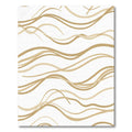 Creamy Gold Flowing Lines Rug