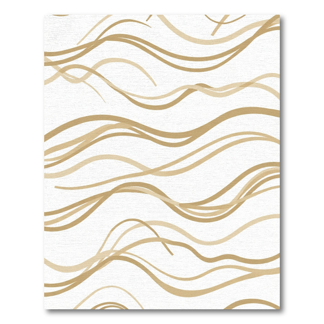 Creamy Gold Flowing Lines Rug