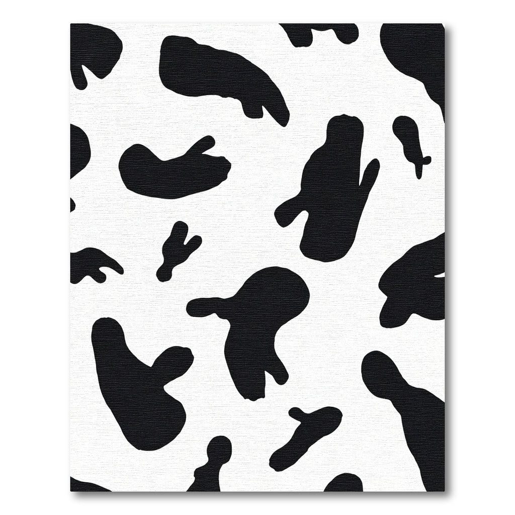 Black White Irregular Spots Rug