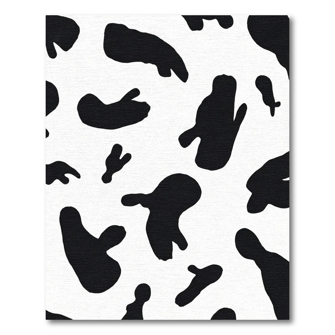 Black White Irregular Spots Rug