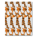 Whimsical Orange Tiger Stripes Rug