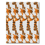 Whimsical Orange Tiger Stripes Rug