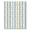 Pale Yellow Figures Vertical Stripe Rug