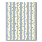 Pale Yellow Figures Vertical Stripe Rug