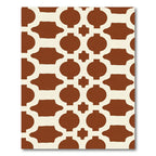 Brown Cream Geometric Lattice Rug