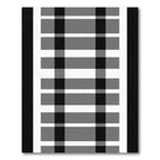 Modern Black Gray White Plaid Rug