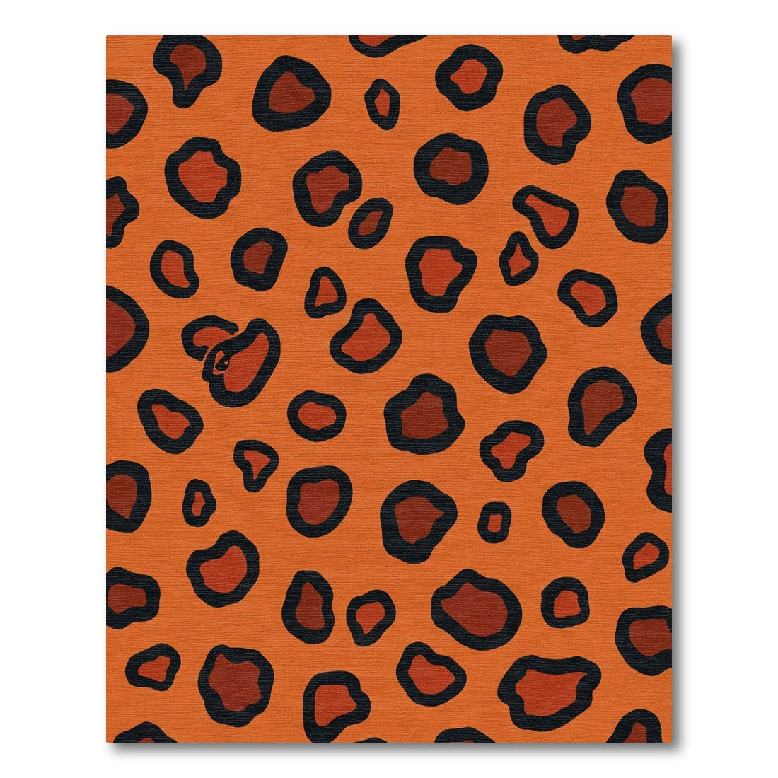 Orange Sable Spots Animal Print Rug