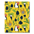 Whimsical Yellow Toucan Botanical Garden Rug