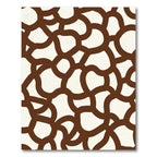 Warm Beige Brown Organic Link Rug