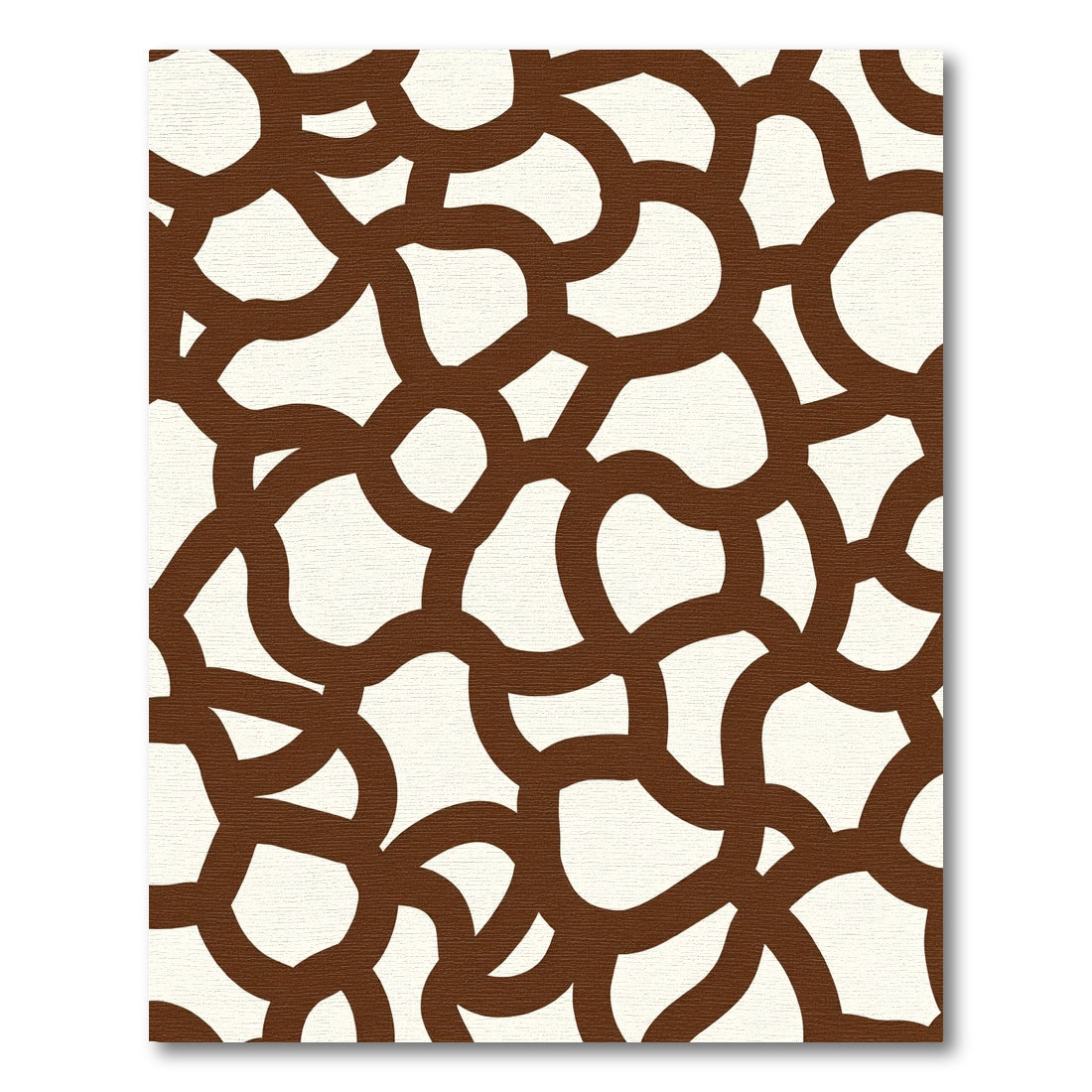 Warm Beige Brown Organic Link Rug