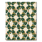 Deep Forest Abstract Organic Shapes Rug
