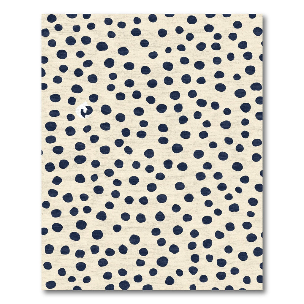 Dark Blue Spotty Abstract Rug
