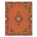 Terracotta Black Yellow Medallion Frame Rug