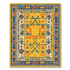 Yellow Tribal Geometric Kilim Rug