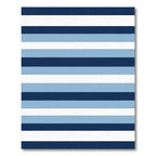 Navy Blue Light Blue White Stripes Rug