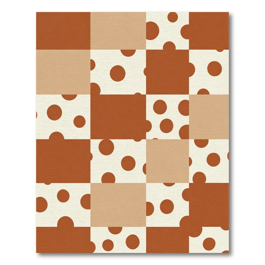 Checkerboard Clay Polka Dot Rug