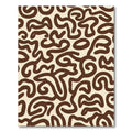 Brown Cream Abstract Swirls Rug