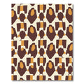 Abstract Brown Orange Geometric Figures Rug