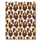 Abstract Brown Orange Geometric Figures Rug