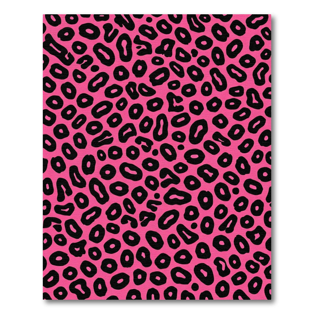 Hot Pink Black Spots Animal Print Rug