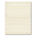Geometric Ivory Lattice Banded Rug