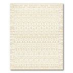 Geometric Ivory Lattice Banded Rug