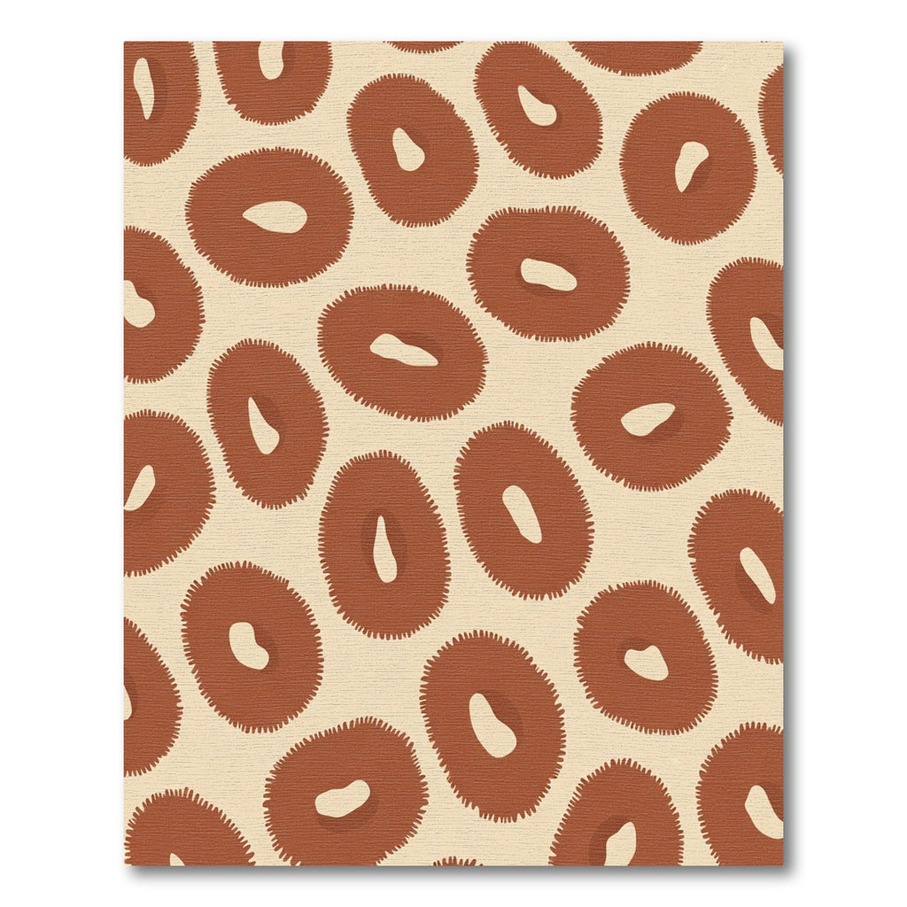 Terracotta Ochre Organic Oval Collage Rug