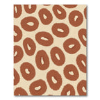 Terracotta Ochre Organic Oval Collage Rug
