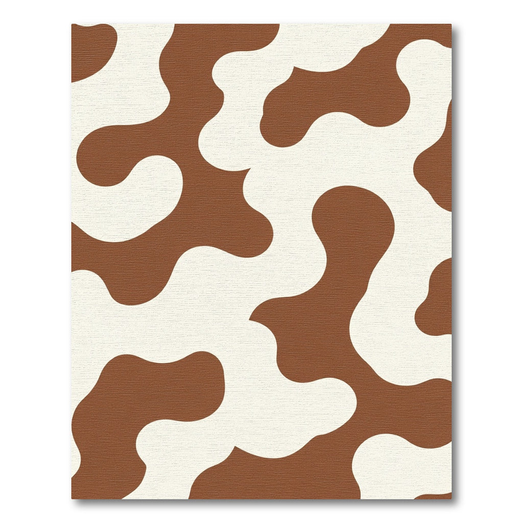 Brown White Amoeba Organic Rug