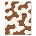 Brown White Amoeba Organic Rug