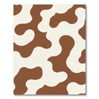 Brown White Amoeba Organic Rug