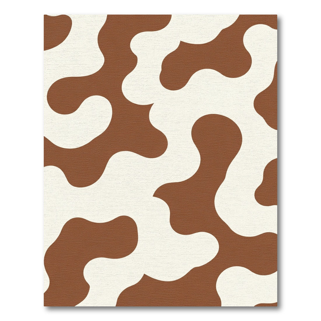 Brown White Amoeba Organic Rug