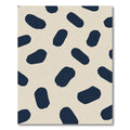 Navy Stains Beige Abstract Rug