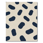 Navy Stains Beige Abstract Rug