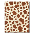 Brown White Amoeba Organic Shapes Rug