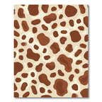 Brown White Amoeba Organic Shapes Rug
